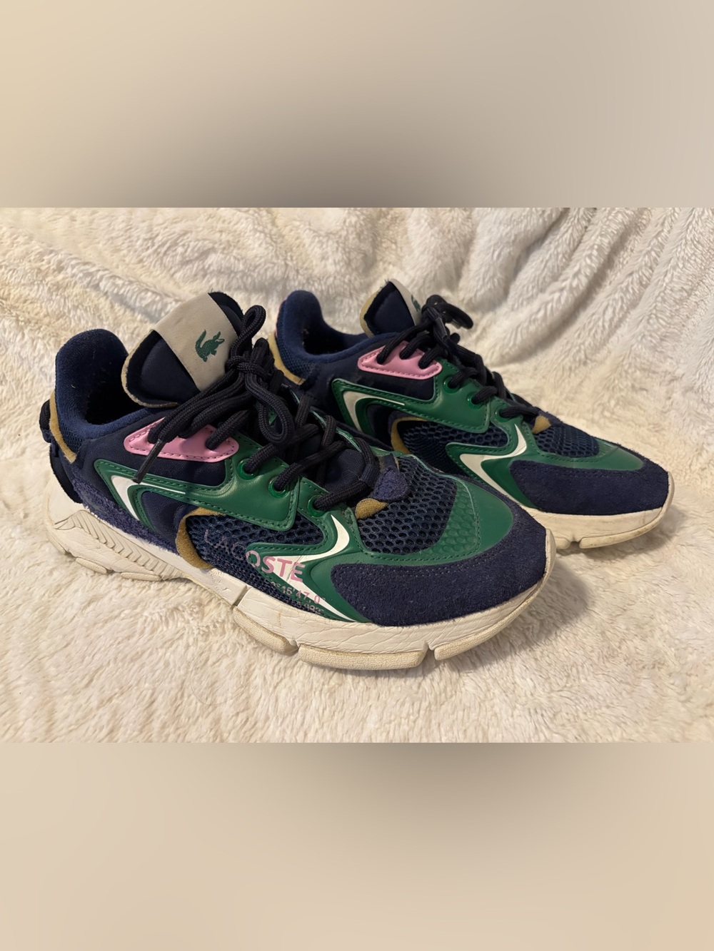 Lacoste Women Green & Blue Sneakers
